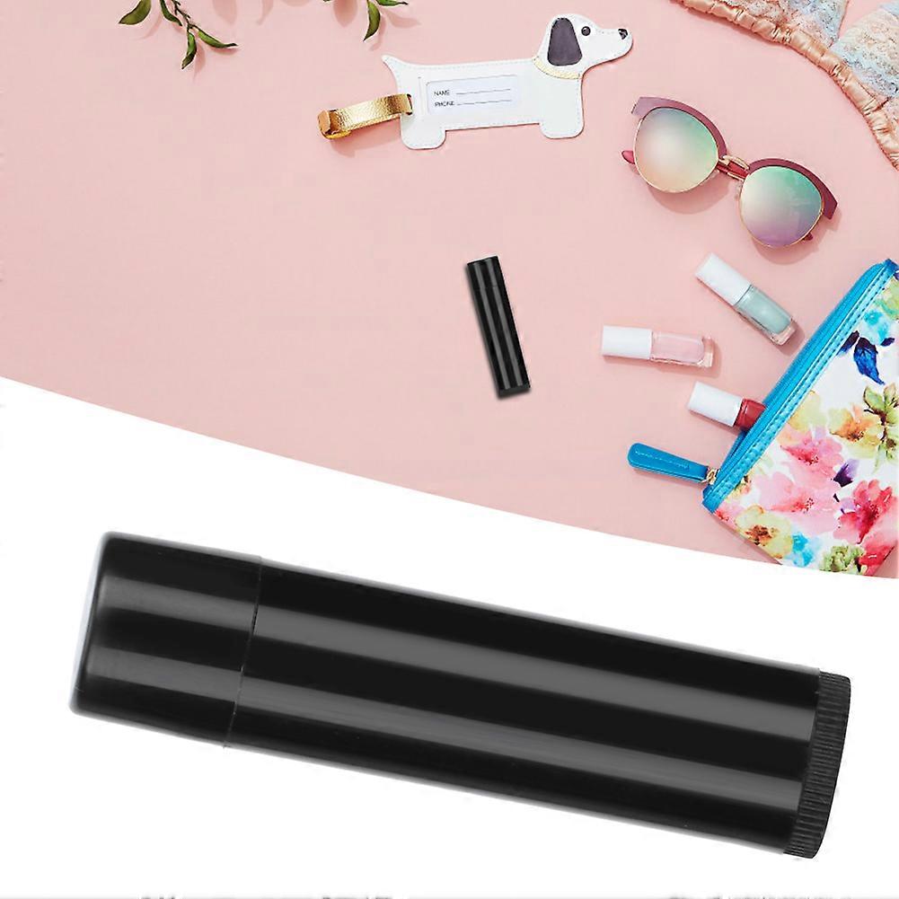 100Pcs Mini Empty Lipstick Tube Black Round 4.2g/5ml DIY Lip Balm Container Cosmetic Tools
