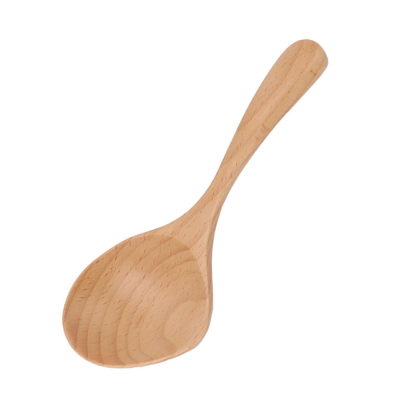 Handcrafted Eco-Friendly Wooden Kitchen Spoons High Temperature Resistant Long Handle