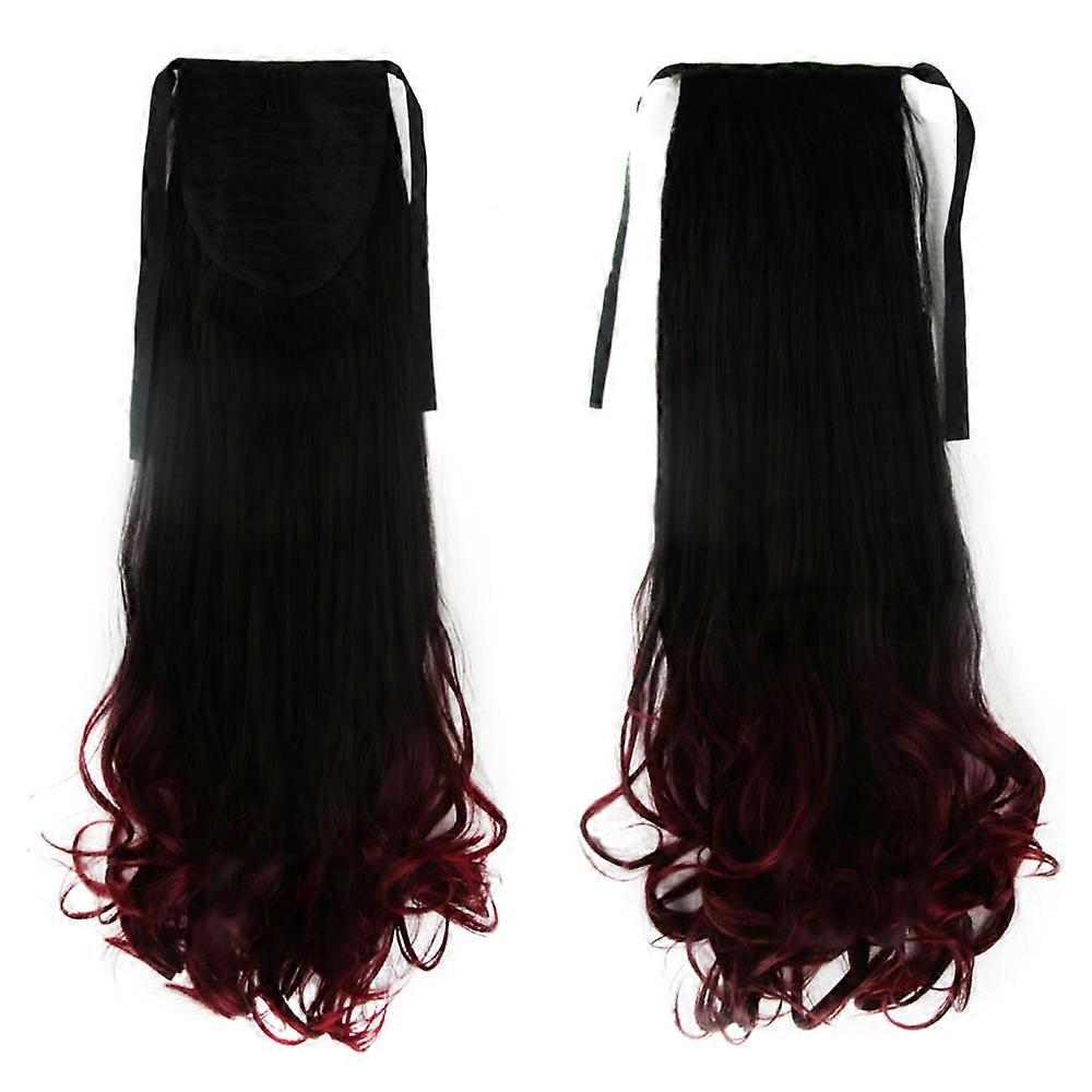 Gradient Ramp Horsetail Wig Lace-up Double Colors