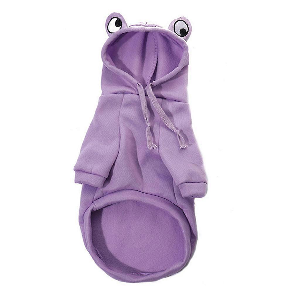Hoodies Funny Costume for Cat and Puppy Cute Frog Cosplay Clothes for Pets
