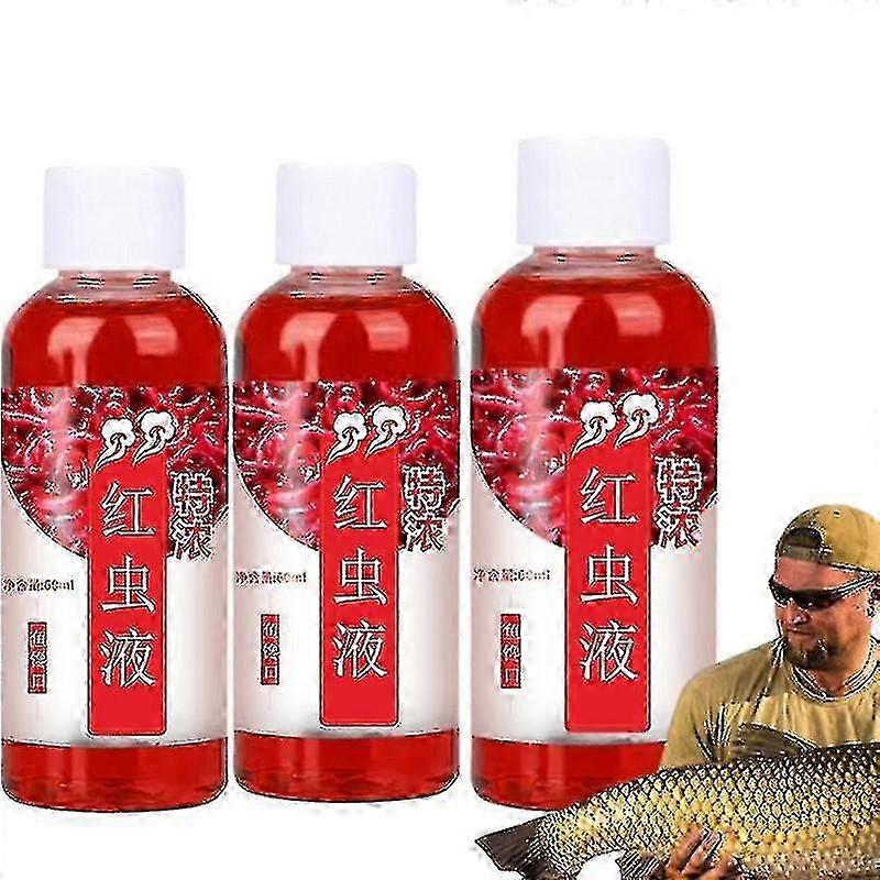 3pcs Strong Fish Attractant Concentrated Red Worm Liquid Fish Bait