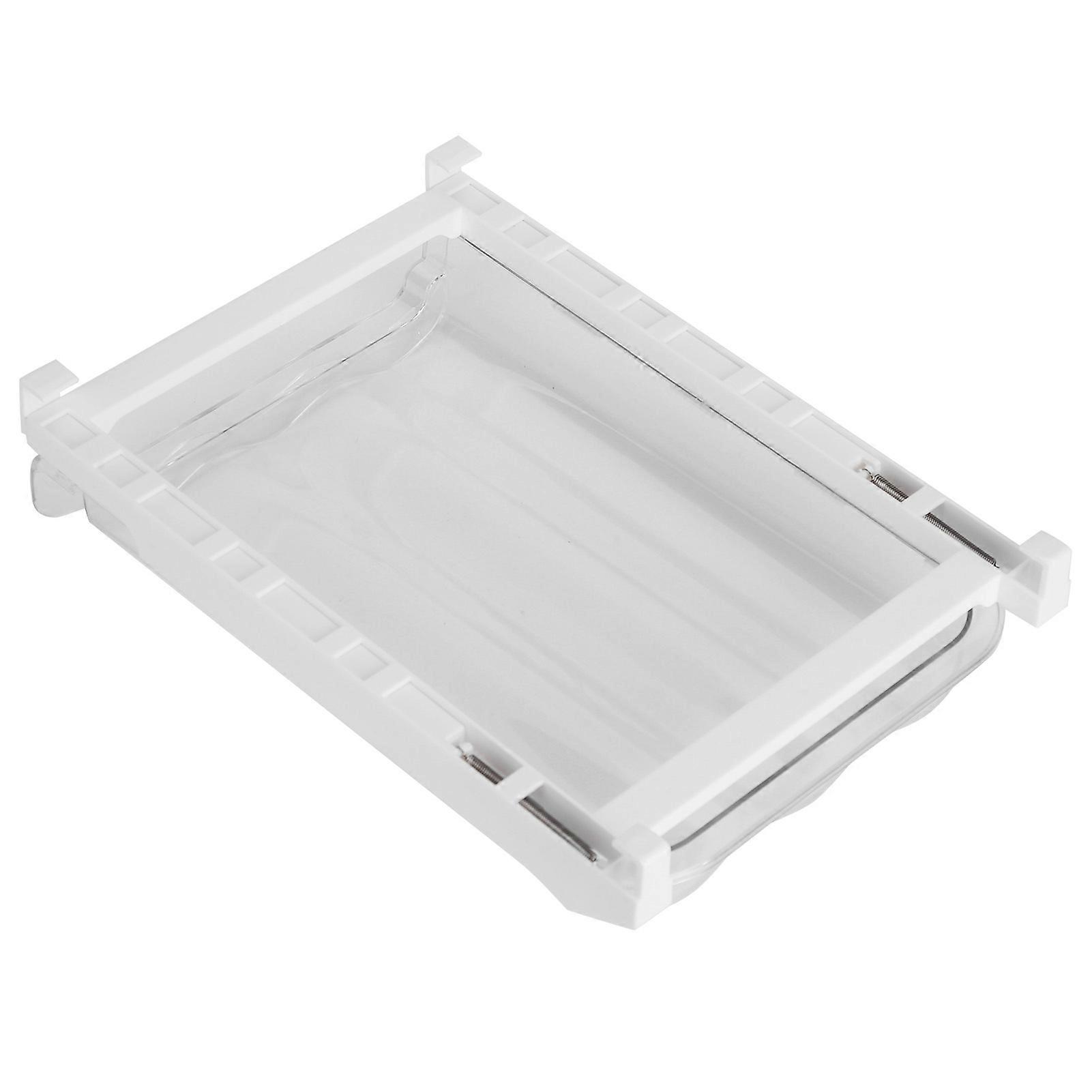 21Grid Egg Drawer Storage Box Plastic Adjustable Length Egg Holder for Refrigerator Space Saving