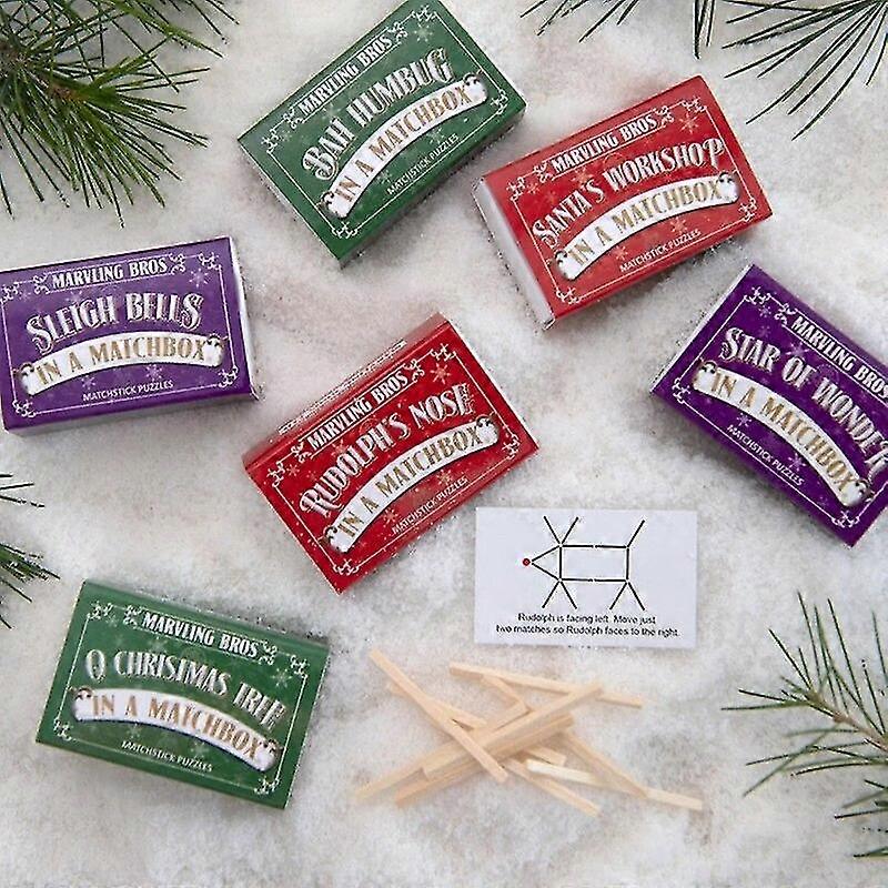 Christmas Matchstick Puzzles, Alternative Christmas Crackers, Christmas Table Favours, Stocking Filler, Stocking Stuffer