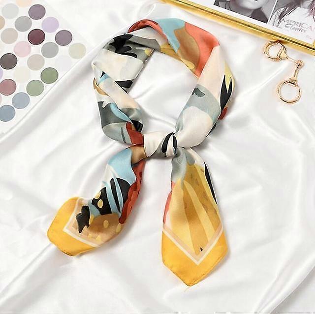 2021 פרחים פורחים הדפס צעיף מרובע נשים בנדנה רצועת שיער ליידי עטיפות ראש צעיף נשי אופנה נקרצ'יף