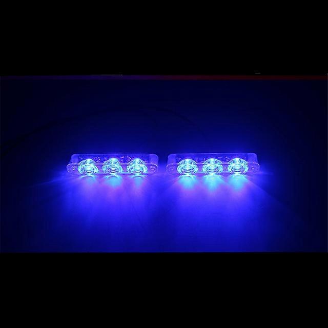1 Pair Police Lights 3 Led Strobe Lights Flasher Auto Flash Stroboscopes Strobe Light Emergency Warning Light For Car Motorcycle