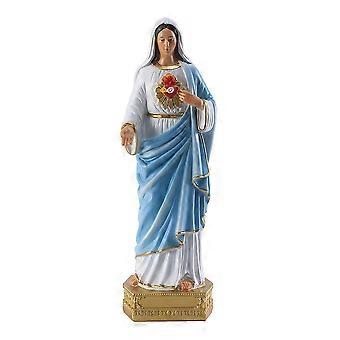 Sacred Heart Mary Statue In Blue Clothes Religious Figurine Sculpture Statue for Home Desktop Decoration Handicraft Bookshelf Ornaments