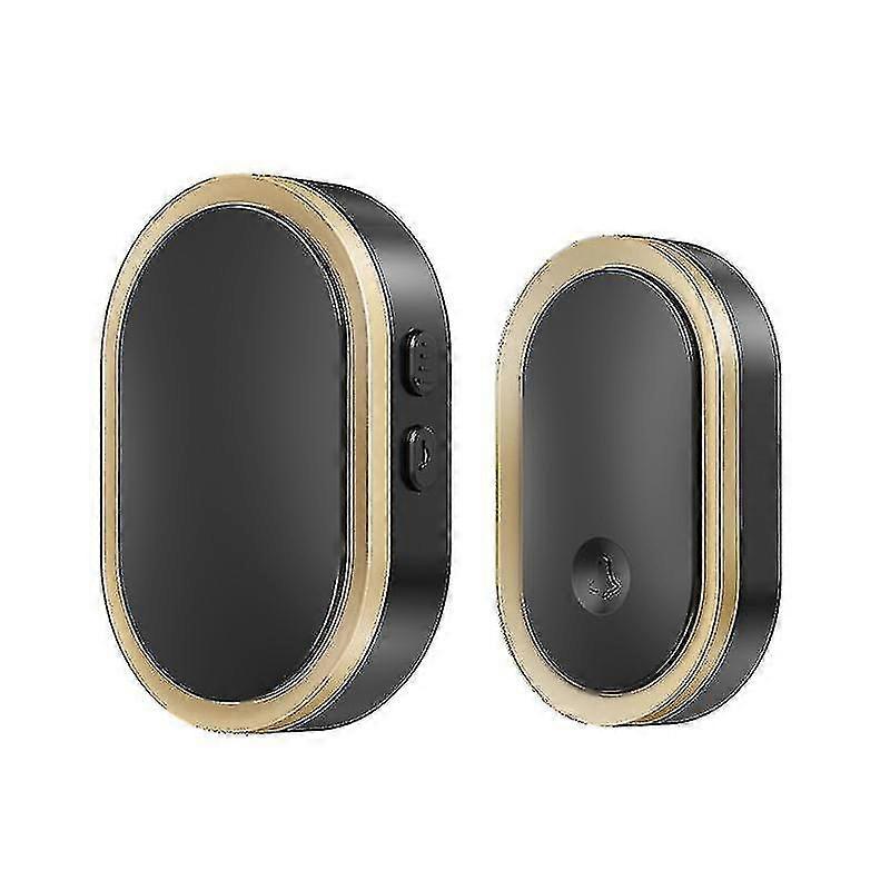Wireless Doorbell, Wireless External Bell, Waterproof, Front Door Bell(1sets-black)
