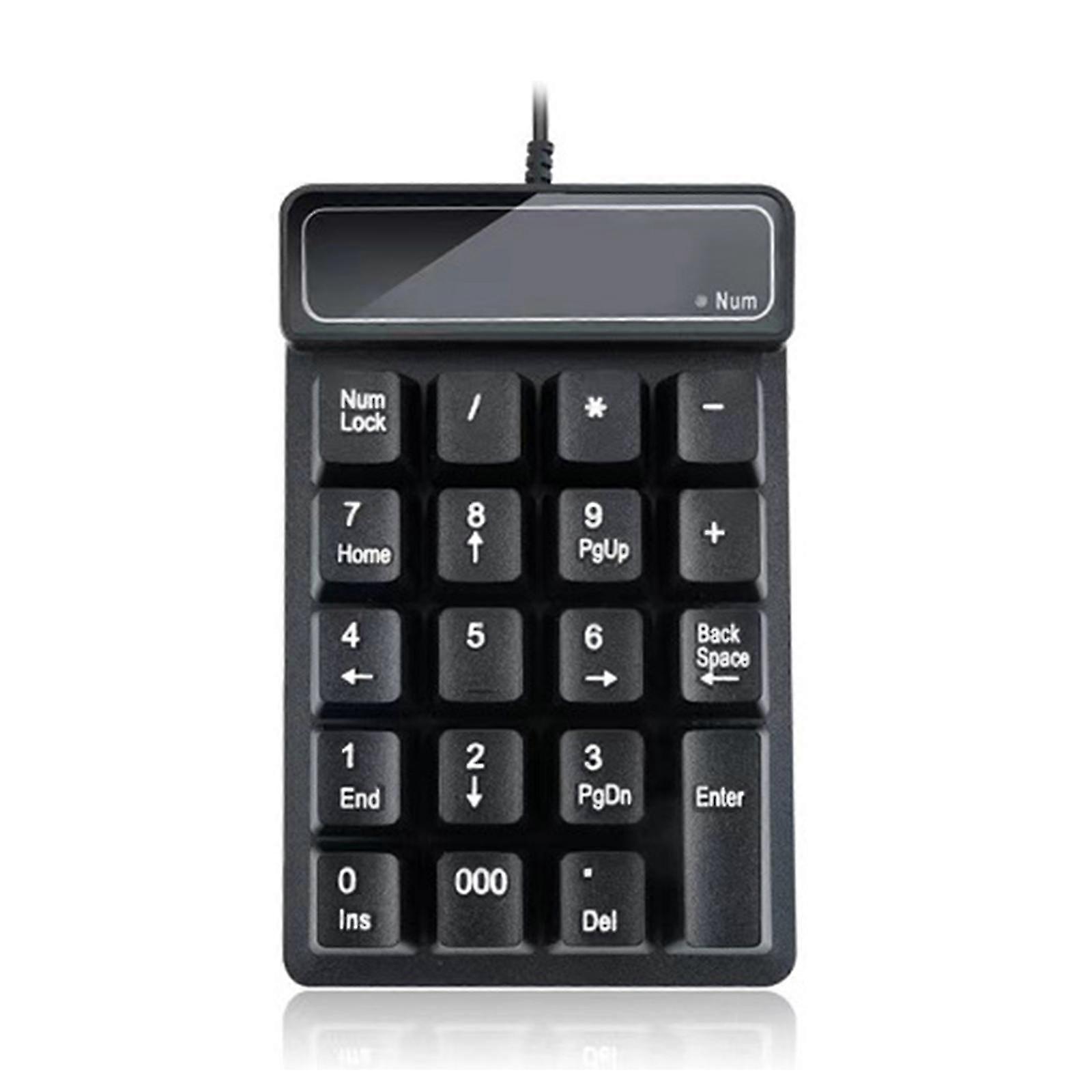 1.5m Usb Wire Numeric Keyboard 19-key Small Keypad Mechanical Floating Feel