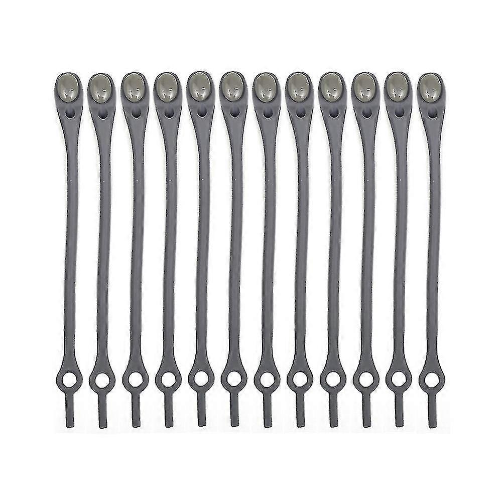 12-pack Silicone Laces, Round Elastic Laces-b