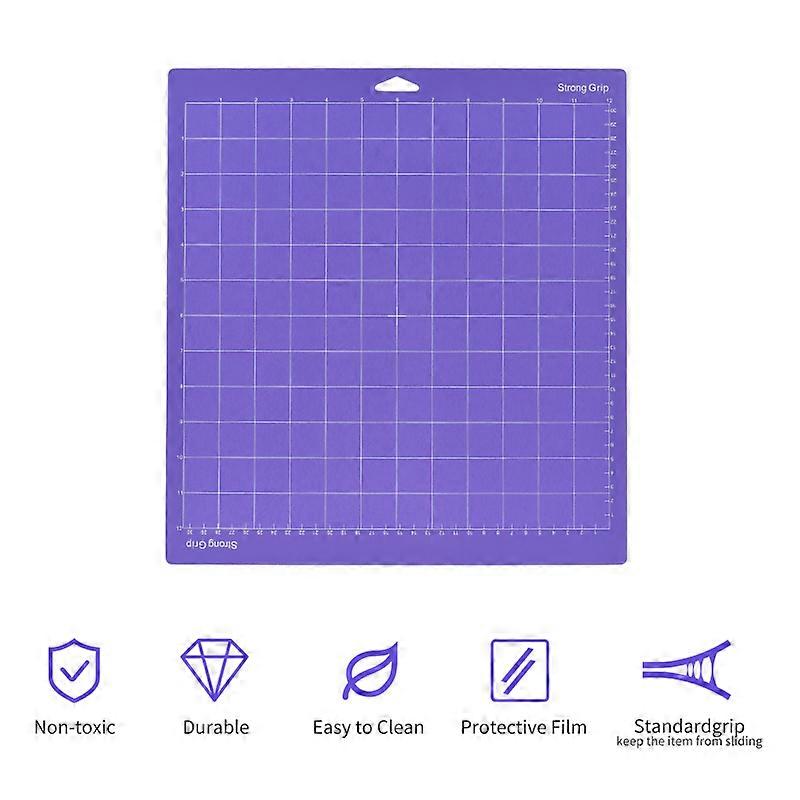 3PCS 12*12 Inch Replacement Cutting Mat Adhesive Non-Slip Gridded Cutting Mats Compatible with Silhouette Cameo Cricut Cutting Machine Explore Plotter