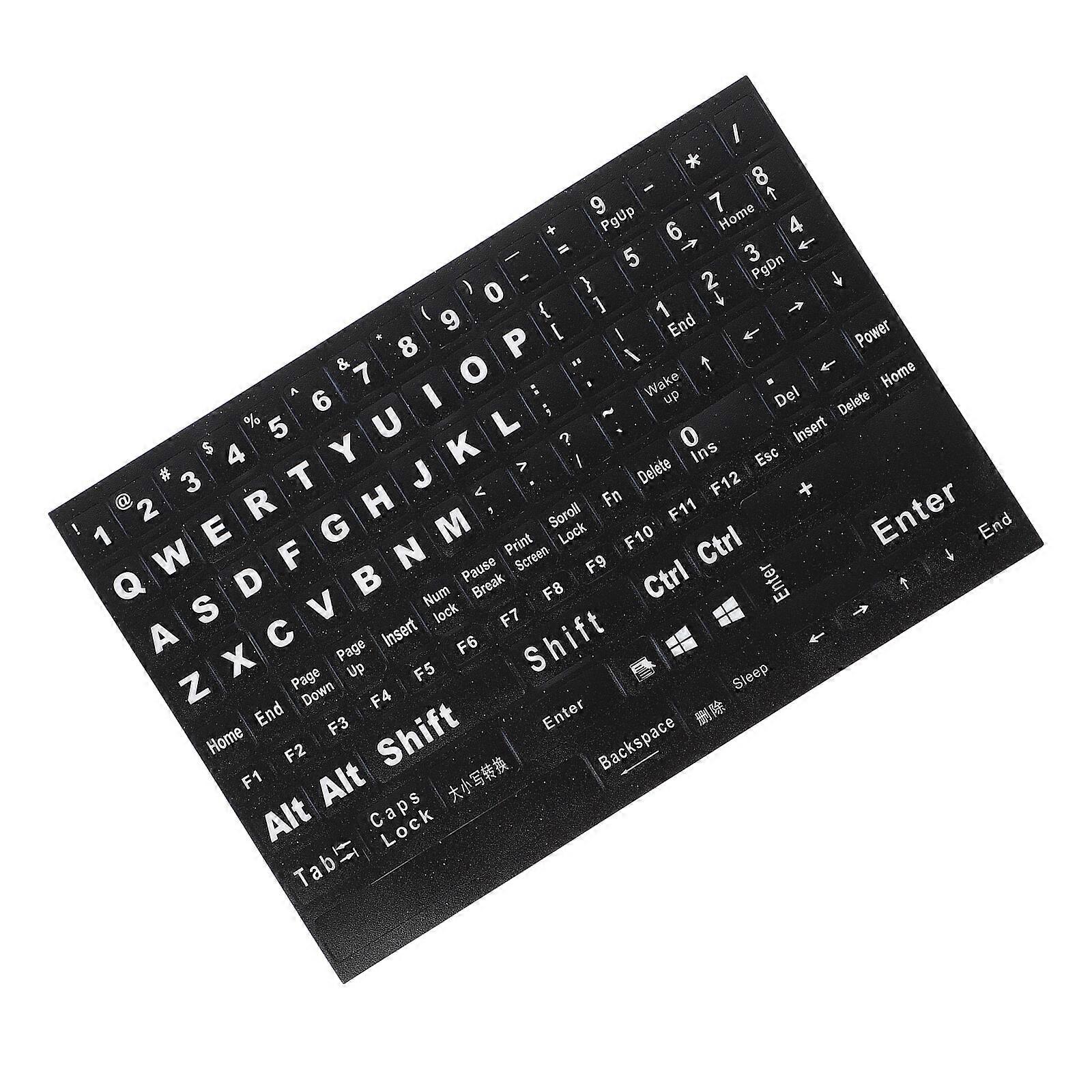 1 Sheet Keyboard Sticker Universal English Letter Keyboard Label Accessory
