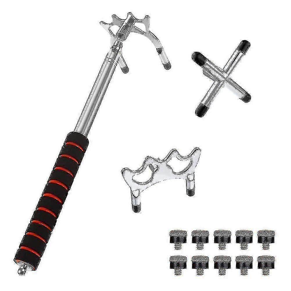 Retractable Billiards Cue Stick Bridge With 3 Pcs Removable Silver