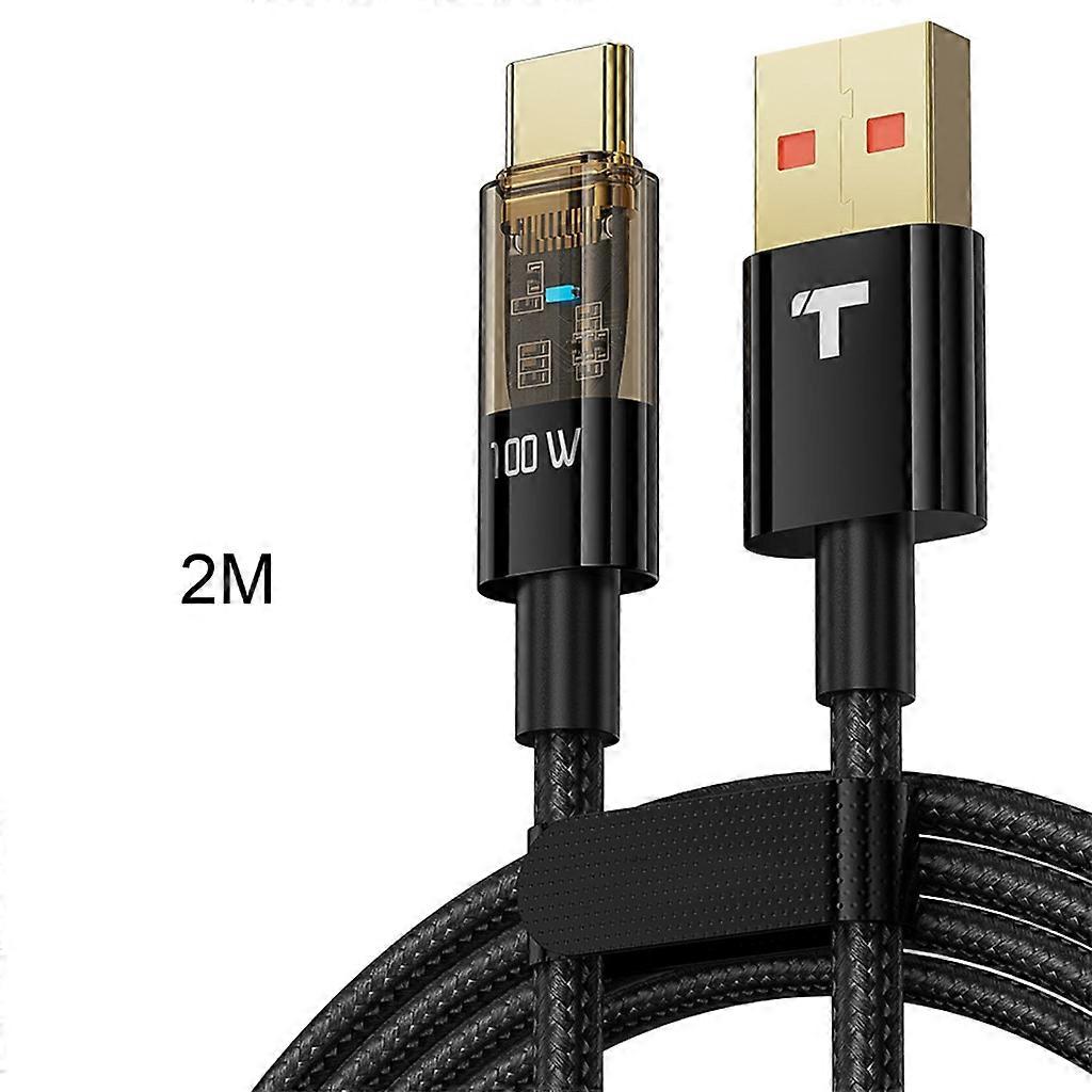 USB-A to Type-C Data Cord 6A Quick Charge Wire 480Mbps Data Transmission Cable