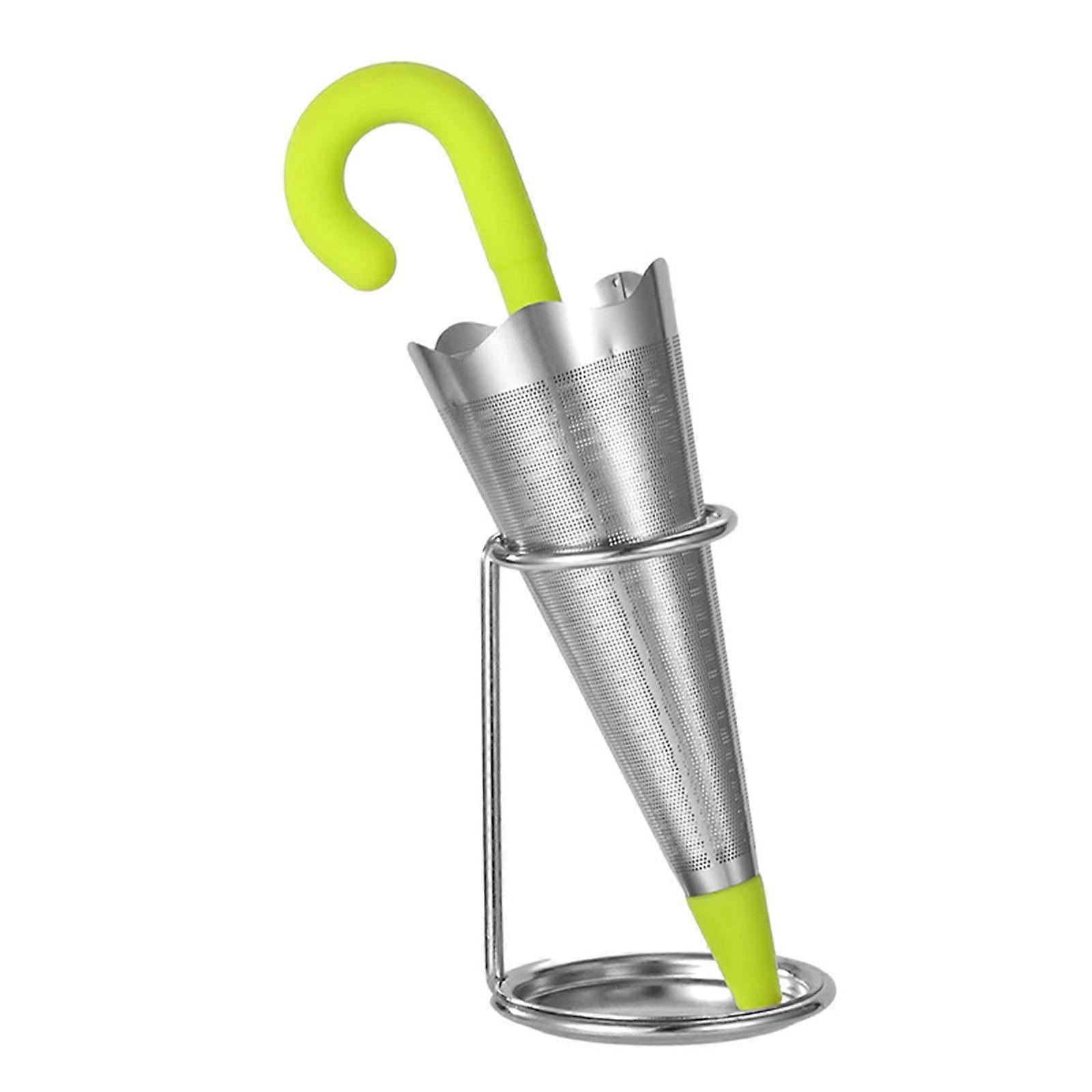 2024 NEW Tea Filter for Loose Tea, Umbrella Stainless Steel Tea Infuser, Reusable Fine Mesh Tea Strainer with Drip Tray, Funny Tea Infuser Filter for