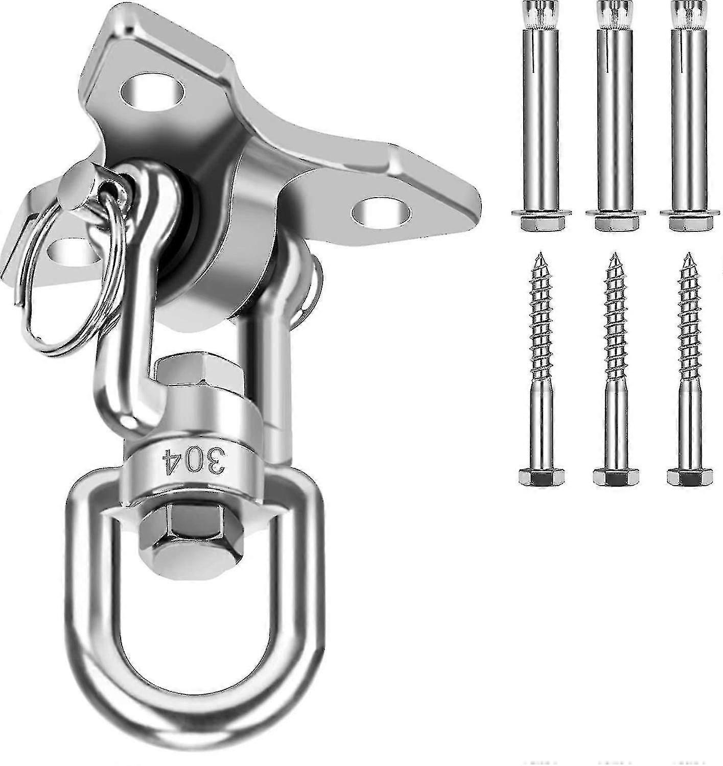 Takkrok för hängande stol 360 graders vridbar, rostfritt stål utomhusfäste upp till 600 kg