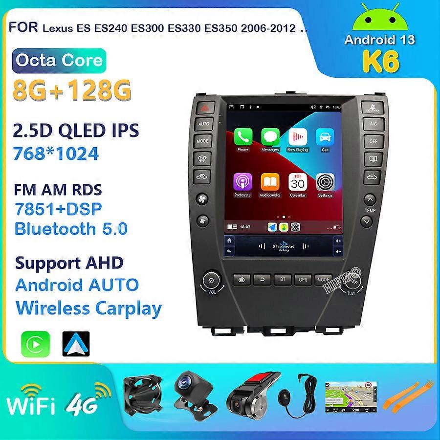 Android 13 pour Lexus ES ES240 ES300 ES330 ES350 2006-2012 pour Tesla Style Screen Car Radio Player multimédia