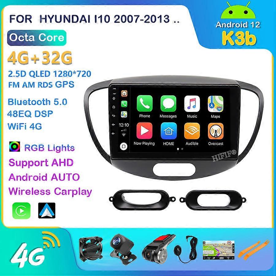 9 '' Per HYUNDAI I10 2007-2013 Autoradio HD Autoradio Lettore multimediale 2DIN Auto Audio Autoradio MP5 BT DSP Carplay 4G SIM