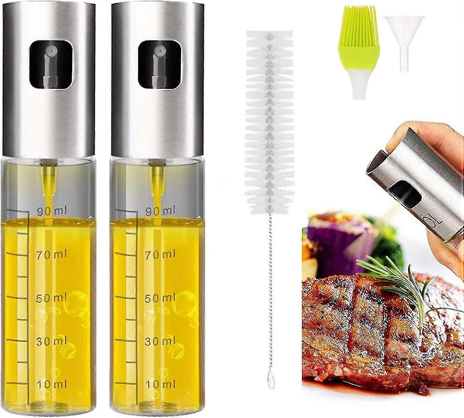 2PCS Spray Bottle,Brush Spray 100ml Olive Oil