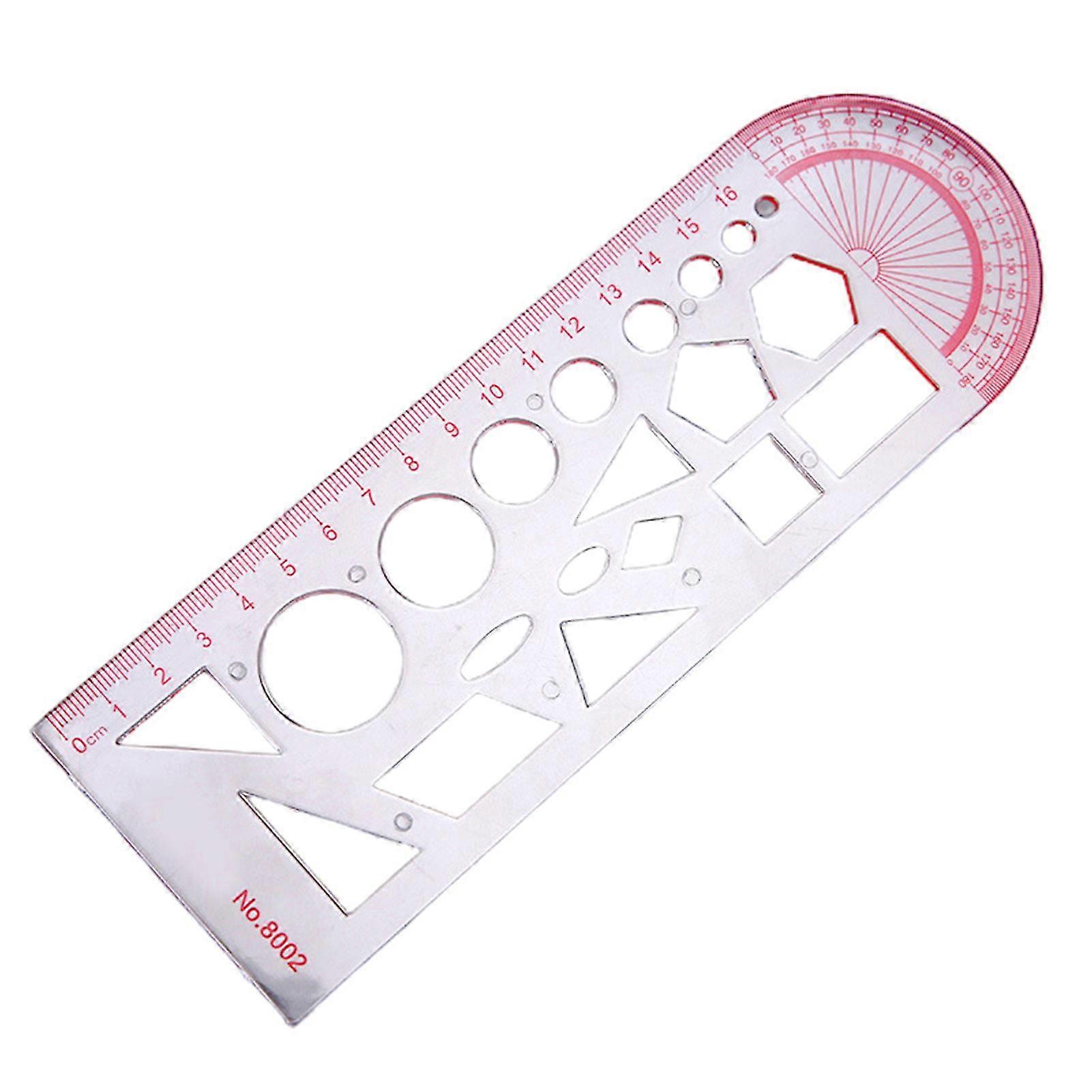 Multifunctional Geometric Ruler Geometric Drawing Template Measuring Tool For School