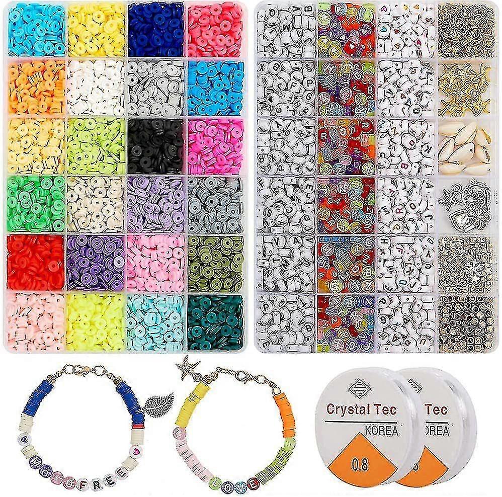 4 شبكة لينة مجموعة الفخار، 6mm قرص البحرية سلسلة المجوهرات، سوار مجموعة التبعيات