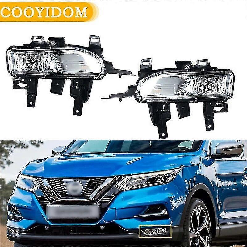 Car Front Bumper Fog Lamp Working Fog Lamp Kit For Nissan Qashqai 2018 2019 Halogen Front Bumper Fog Light Harness Boris
