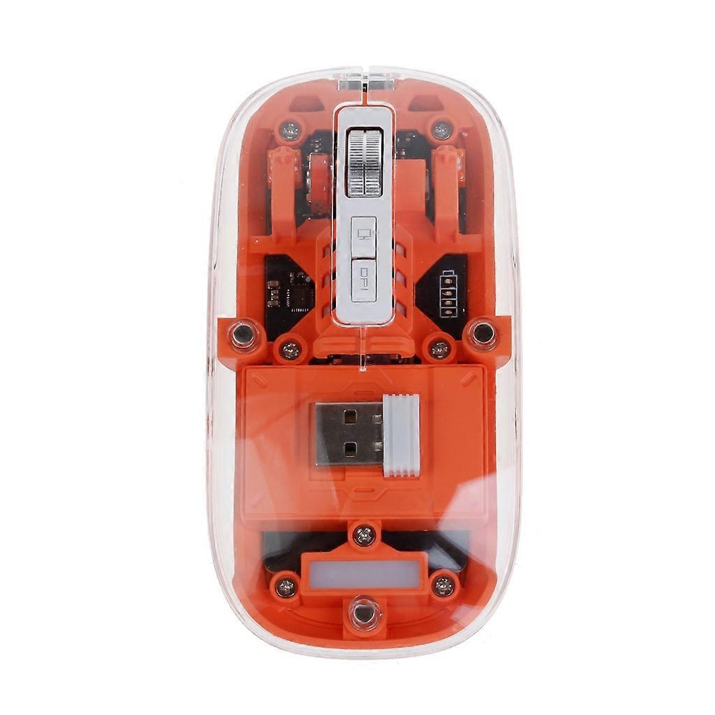 Souris de jeu transparente Souris sans fil compatible Bluetooth RGB Light 2400DPI