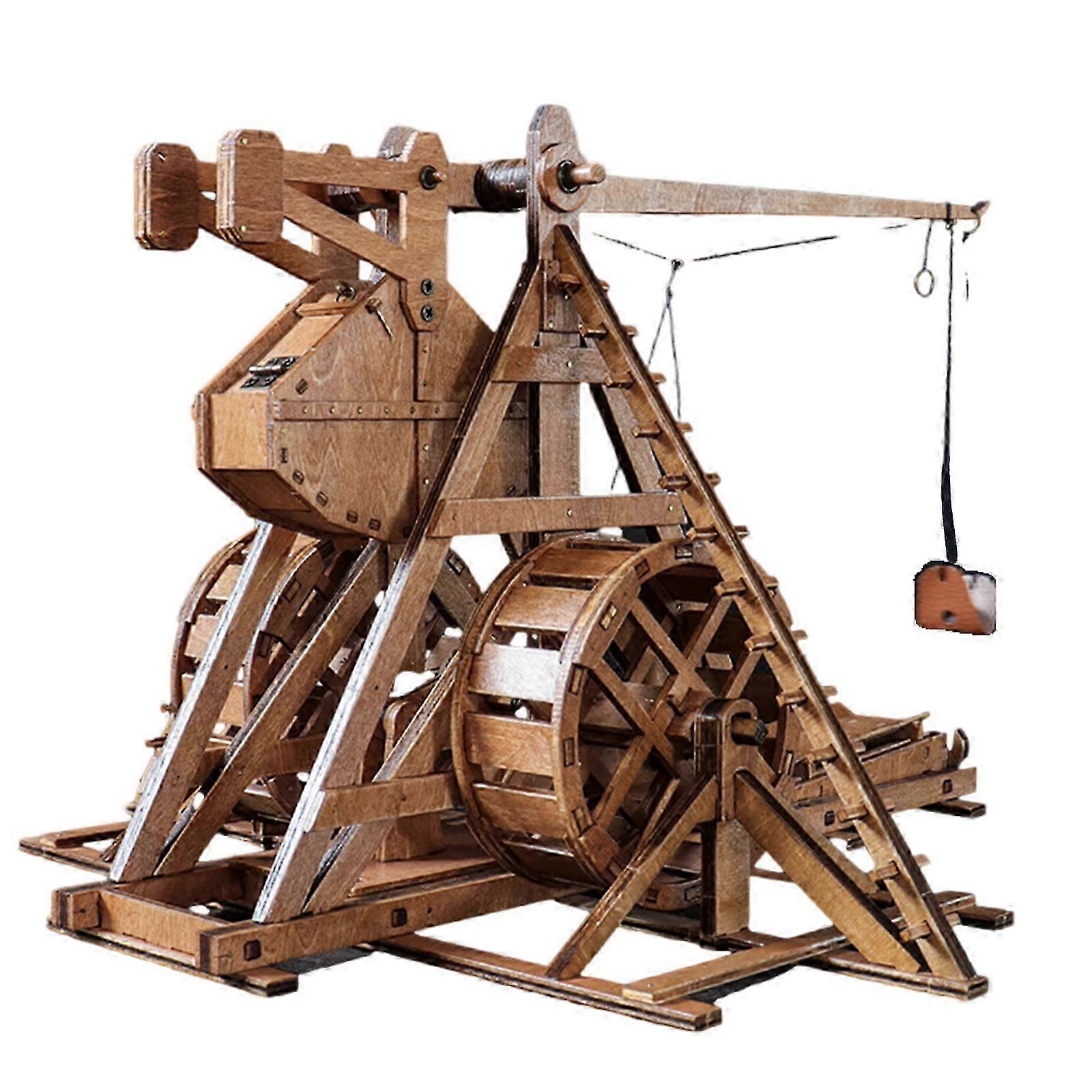 Μεγάλο μεσαιωνικό Trebuchet Ξύλινο μοντέλο Kit Ξύλινη κατασκευή Kit Νέο js