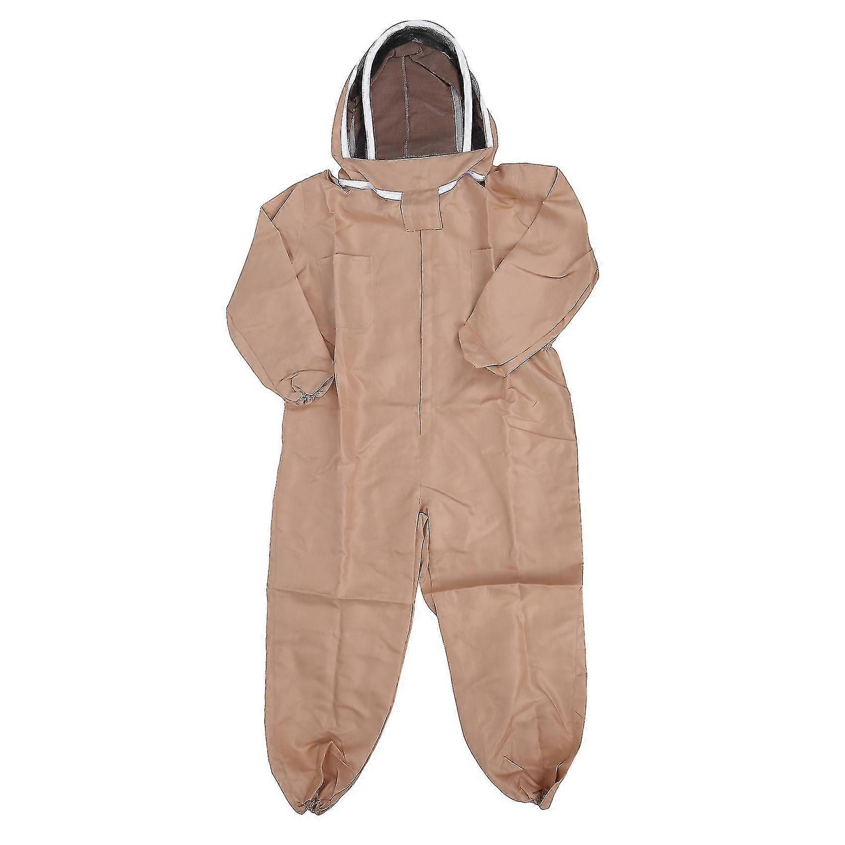 Ventilated Full Body Beekeeping Suit With Leather Gloves