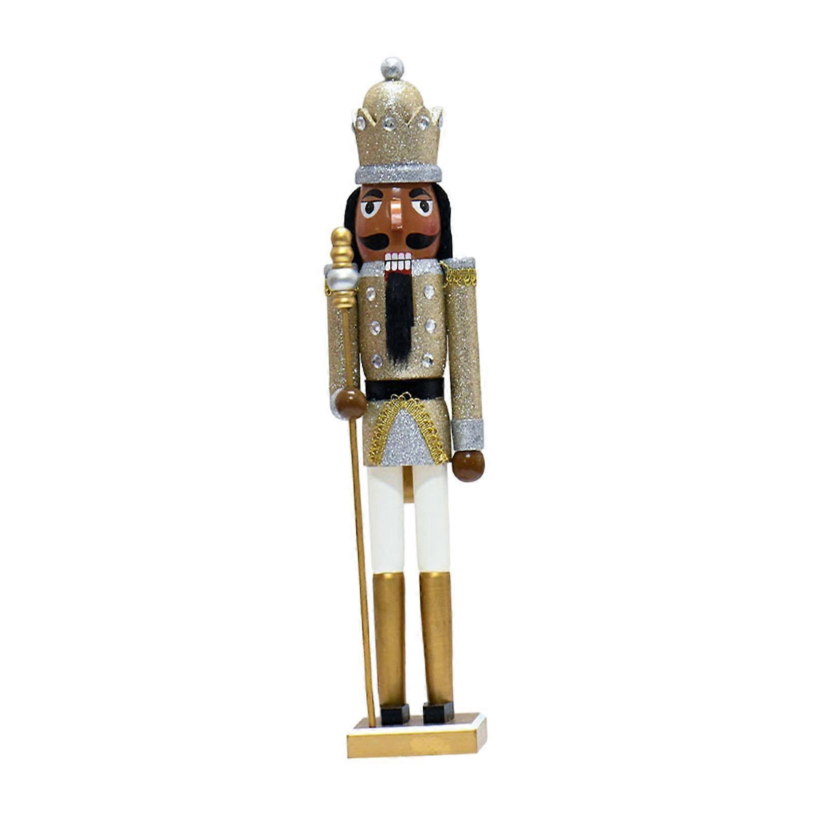 Nutcracker King Statue Decorative Nutcracker Figurine for Bedroom Desk Shelf