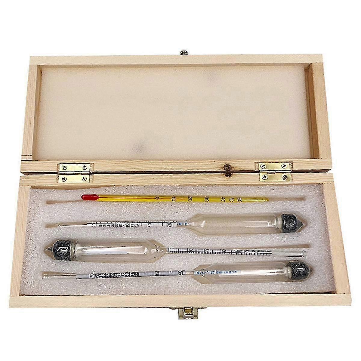 Accurate Alcoholmeter Concentration Meter Wine Measuring Tool Set Vodka Whiskey Hydrometer Meter In