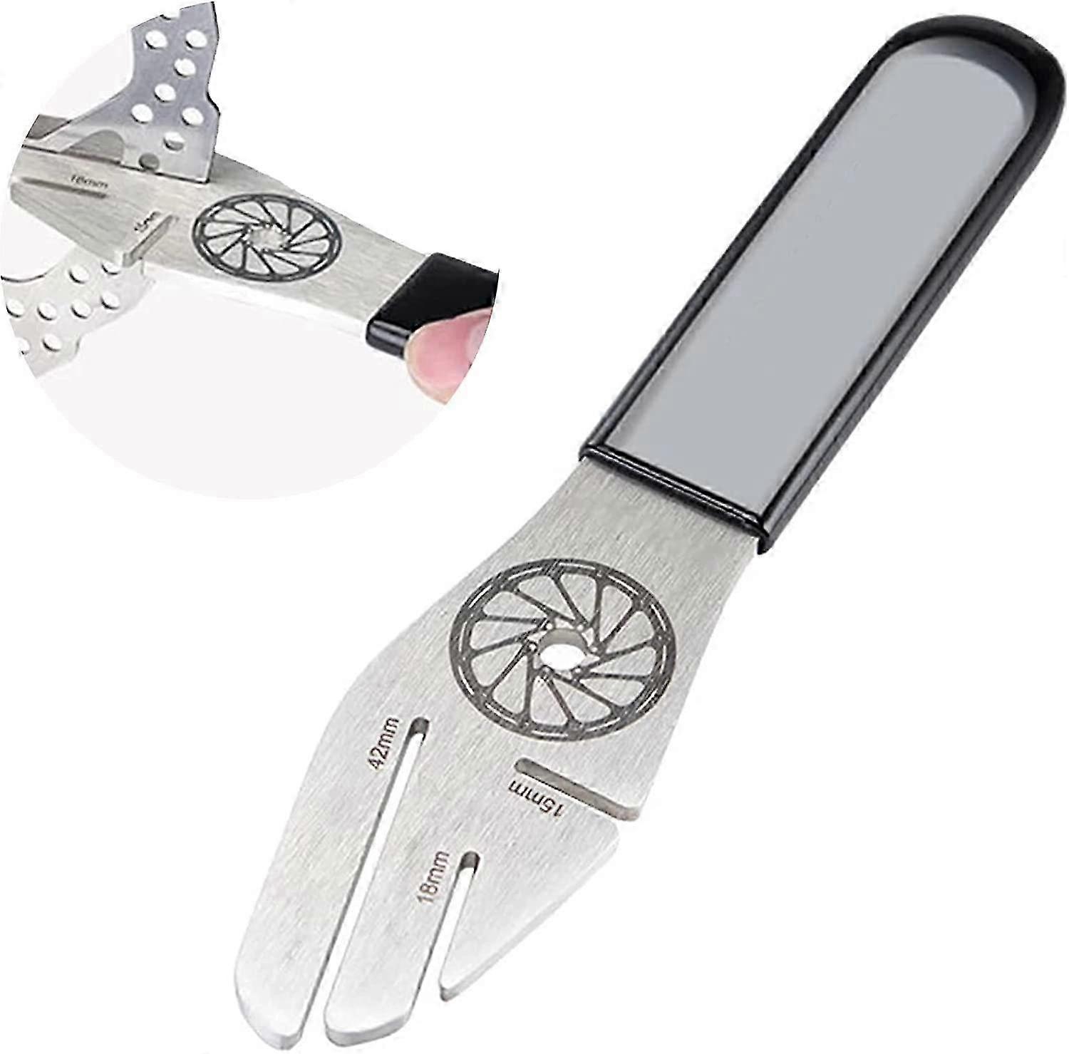 Bicycle Portable Disc Brake Adjustment Tool (Silver) - 1 Piece