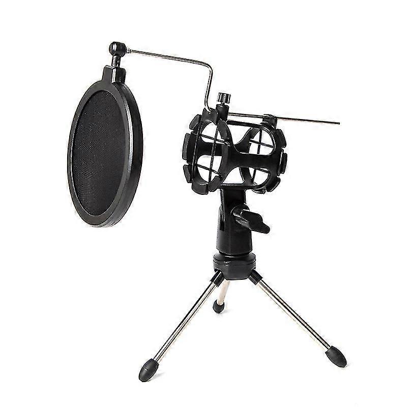 Adjustable Microphone Stand For Computer, Desktop Tripod, Video, Static With Mic, Windshield Filter Cover