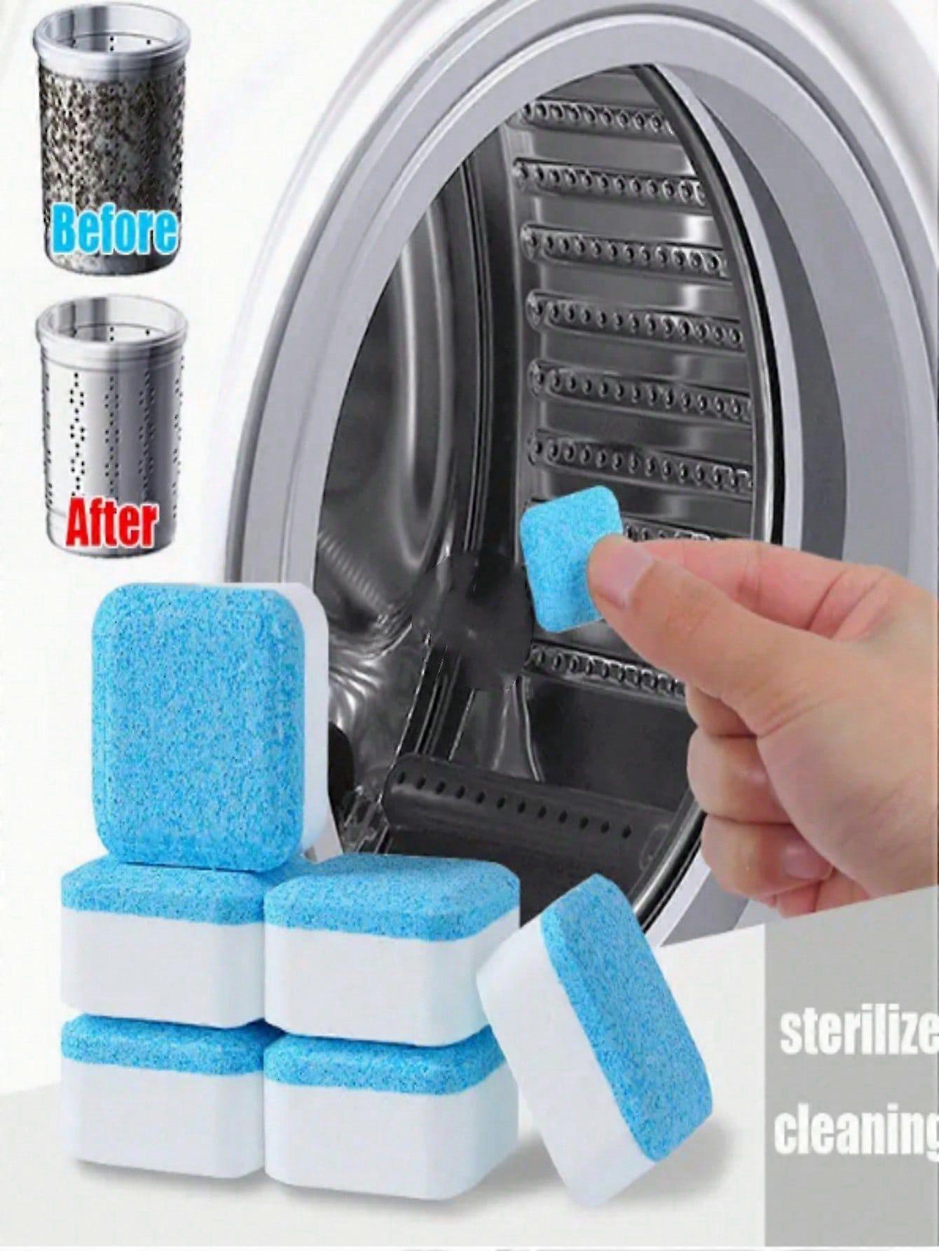 12/24pcs, Washing Machine Cleaner Descaler, Deep Cleaning Tablets For HE Front Loader Top Load Washer, Septic Safe Deodorizer, Clean Inside Drum And L