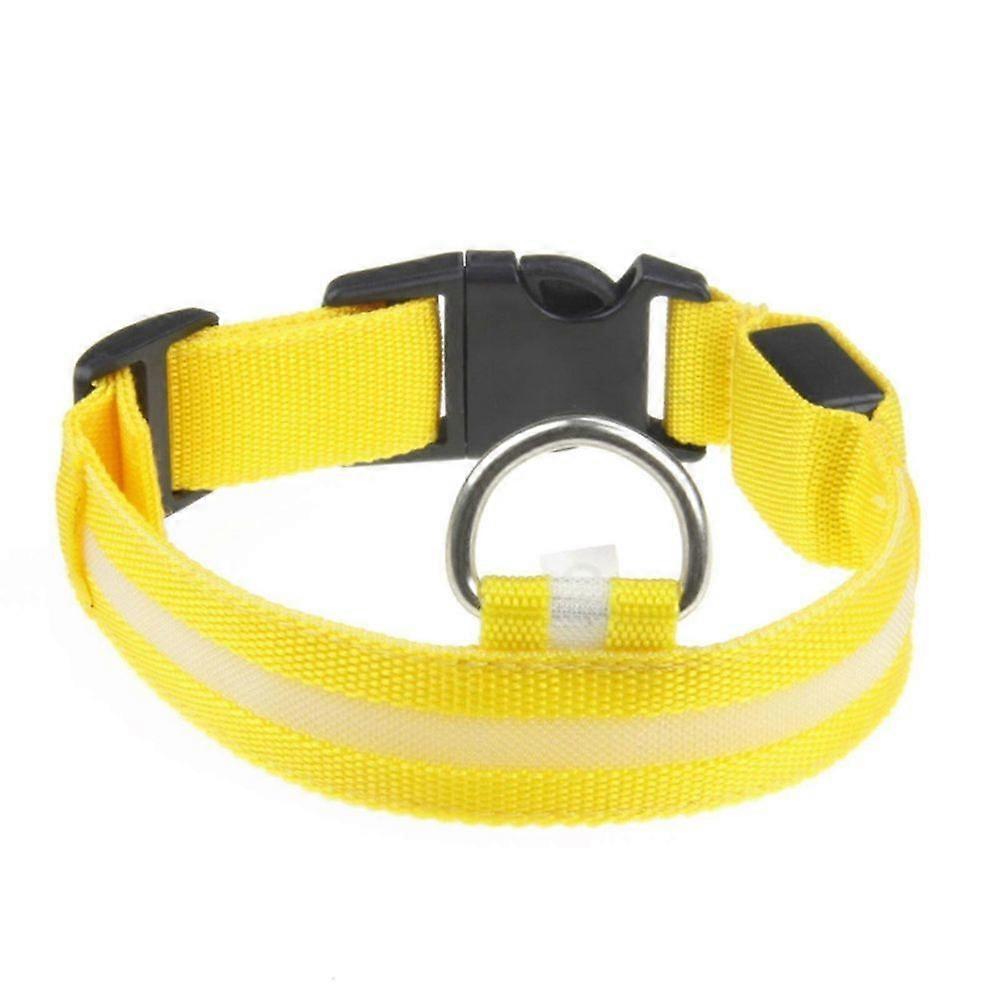 LED pet safety collarXL Yellow)
