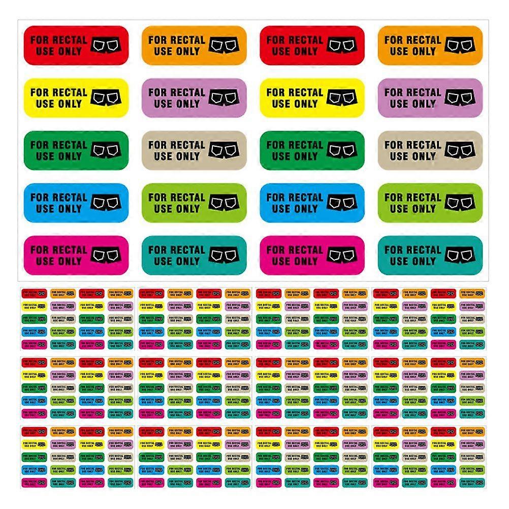 20 Sheets of Rectal Use Only Stickers for Party Funny Adhesive Rectal Use Decals DIY Funny Stickers