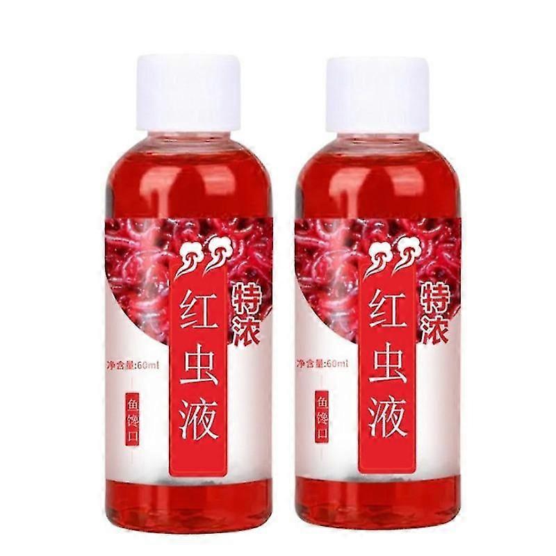 2pcs Additive Je60ml Strong Fish Attractant Concentrated Red Worm Liquid Fish Bait Additive