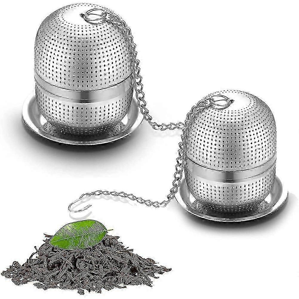 Tea Ball Infuser, 2 Packs Less Steel Tea Ser, Mesh Tea Infuser Threaded Connec