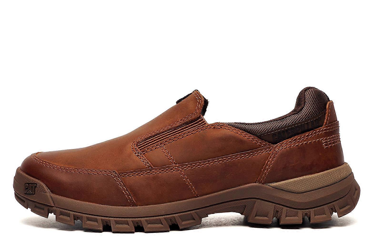 Caterpillar CAT Threshold Leather Slip On Shoes Rustic Brown