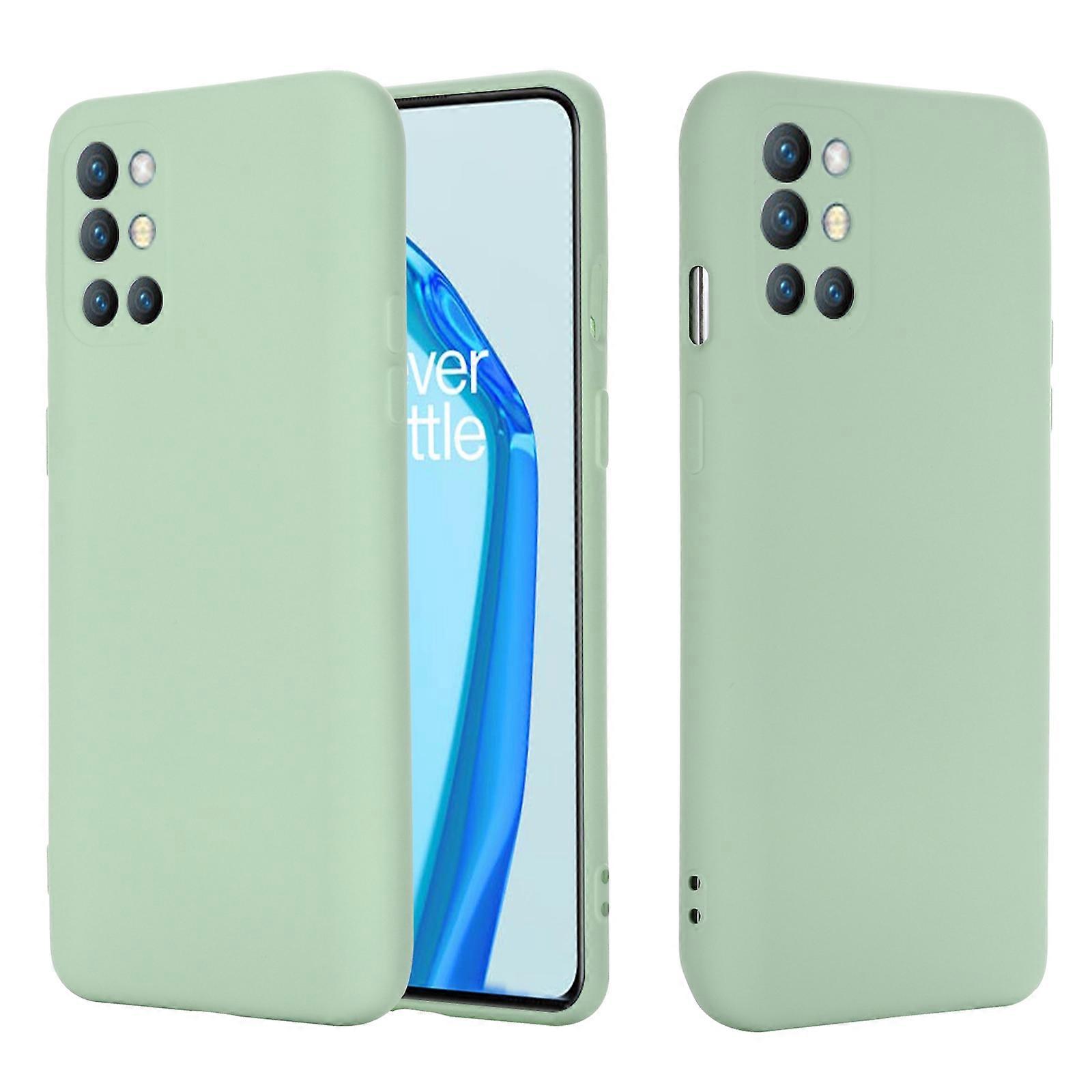 For OnePlus 9R Pure Color Liquid Silicone Shockproof Full Coverage Case
