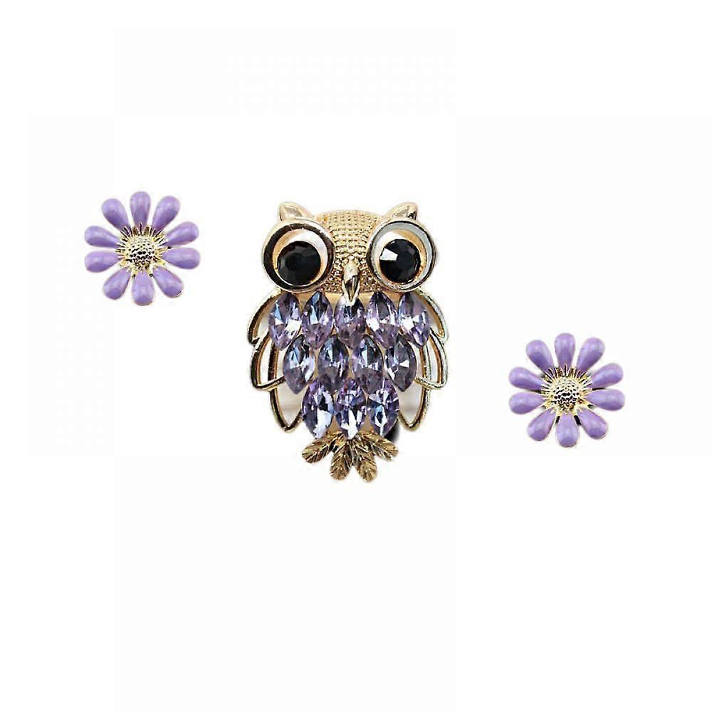 Owl Car Air Outlet Perfume Clips Car Air Freshener Clips Aromatherapy Diffuser with Fragrance Cotton Pad for Car Vehicle Auto (purple)