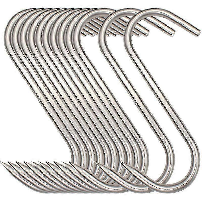Meat Hooks, S-Shaped Butcher Hooks for Hanging Chicken, Pork, Beef, BBQ Smoking