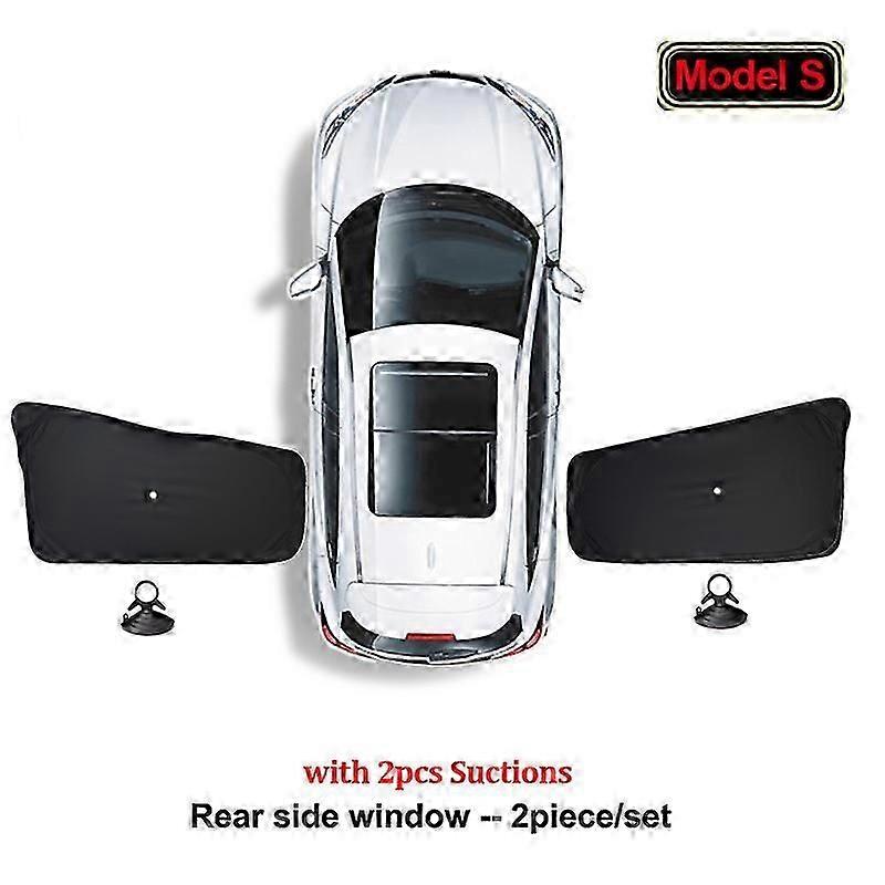 Car Sun Shade for Tesla Model 3 Y X S 2017-2023 Front Side Window Custom Sunshade Cover with Suction Rear Windshield Accessories