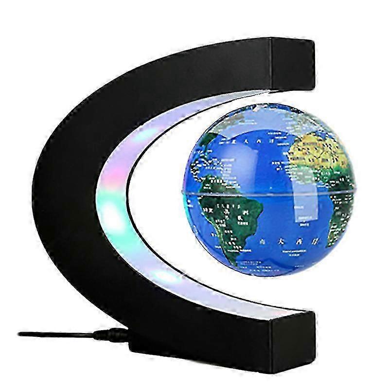 Globe flottant avec lumière led C forme magnétique globe flottant carte du monde décoration