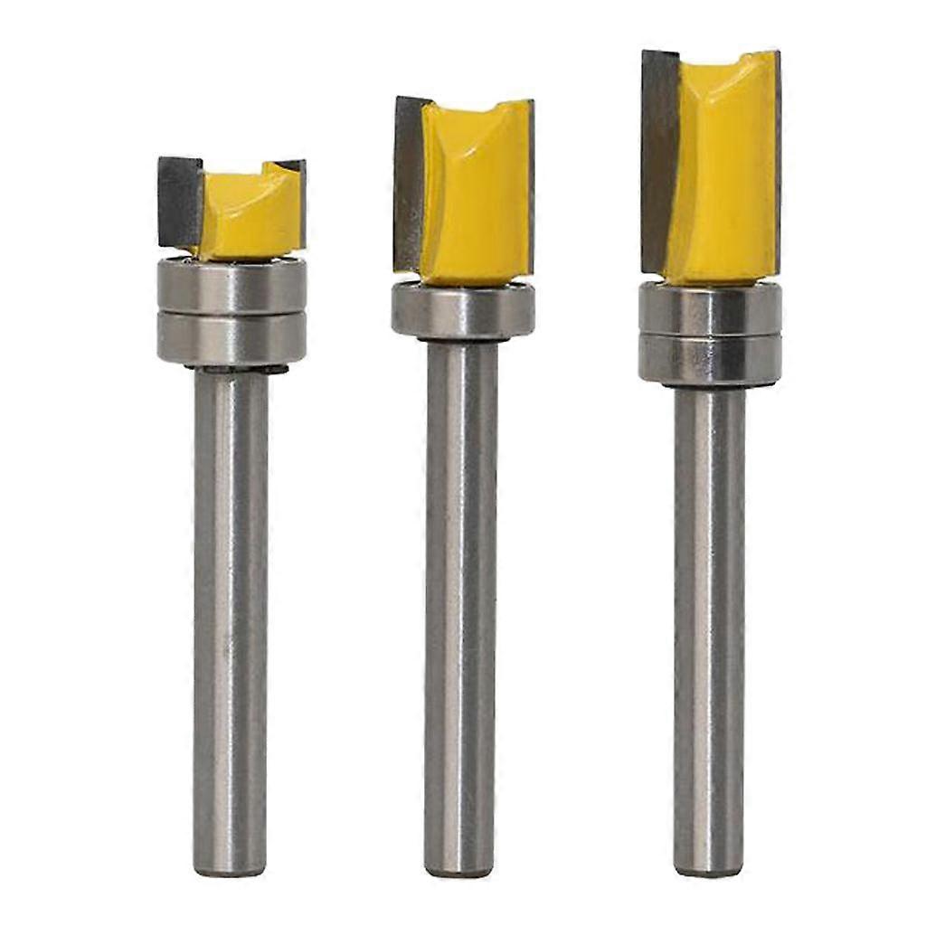 2018 Pattern Trim Template Router Bit 6mm Shank Woodworking Cutter, 3 Packs