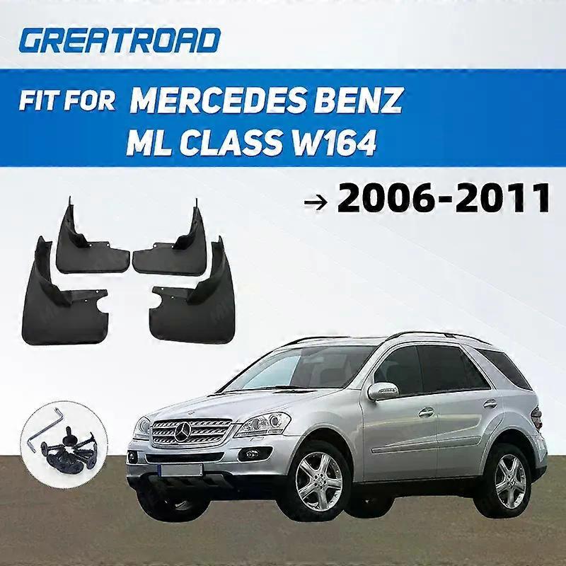 Exquisite Accessories Set Molded Mud Flaps for Mercedes Benz ML Class W164 2006~2011 2009 2010 Mudguard Splash Guards Fender Mudflaps