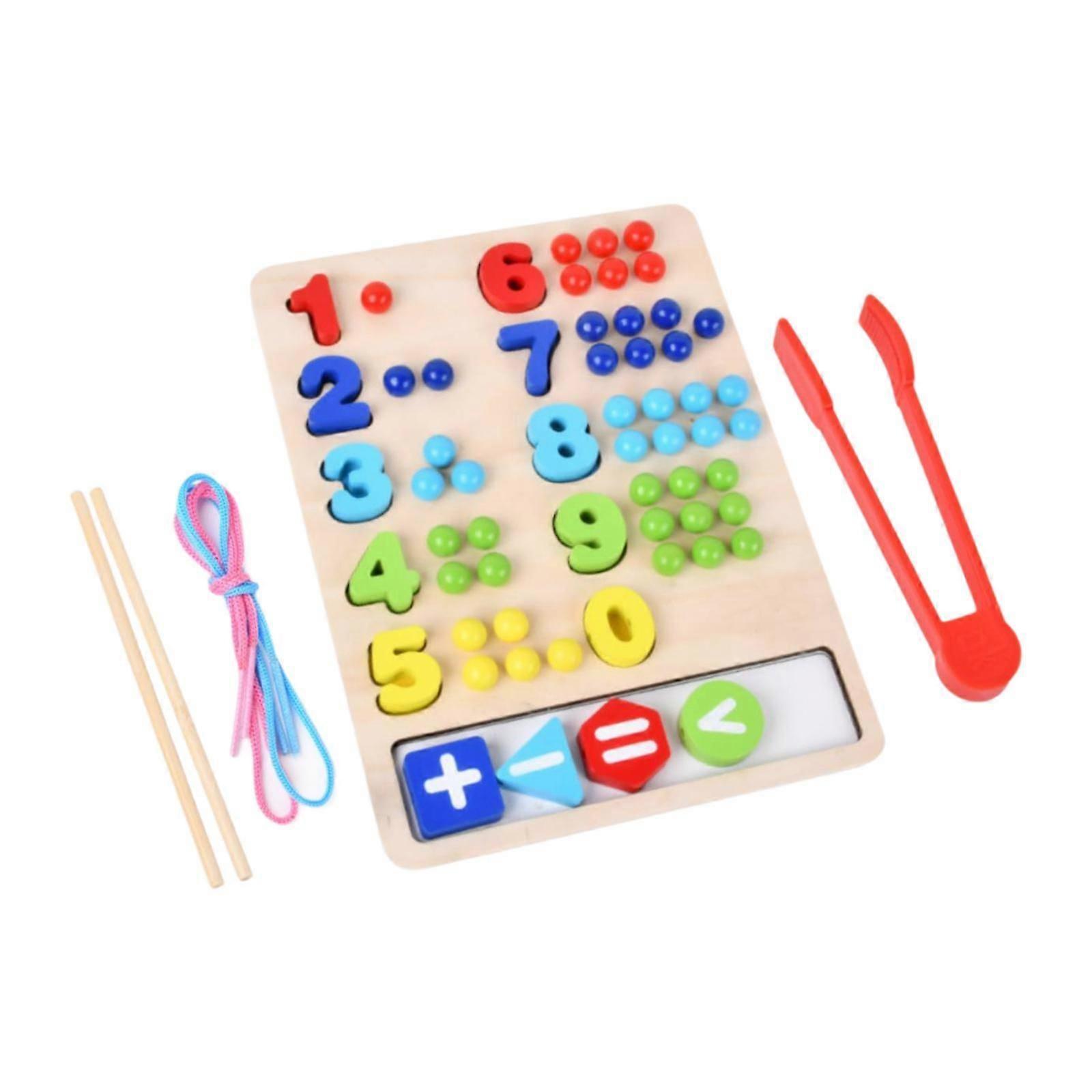 クリップビーズおもちゃ数学操作男の子と女の子のためのマッチングゲームを数える