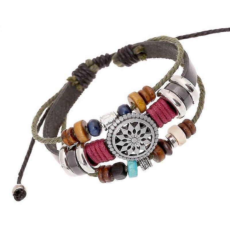 Women's Bohemian Many Layered Fabric Handmade Charm Hand Bracelet