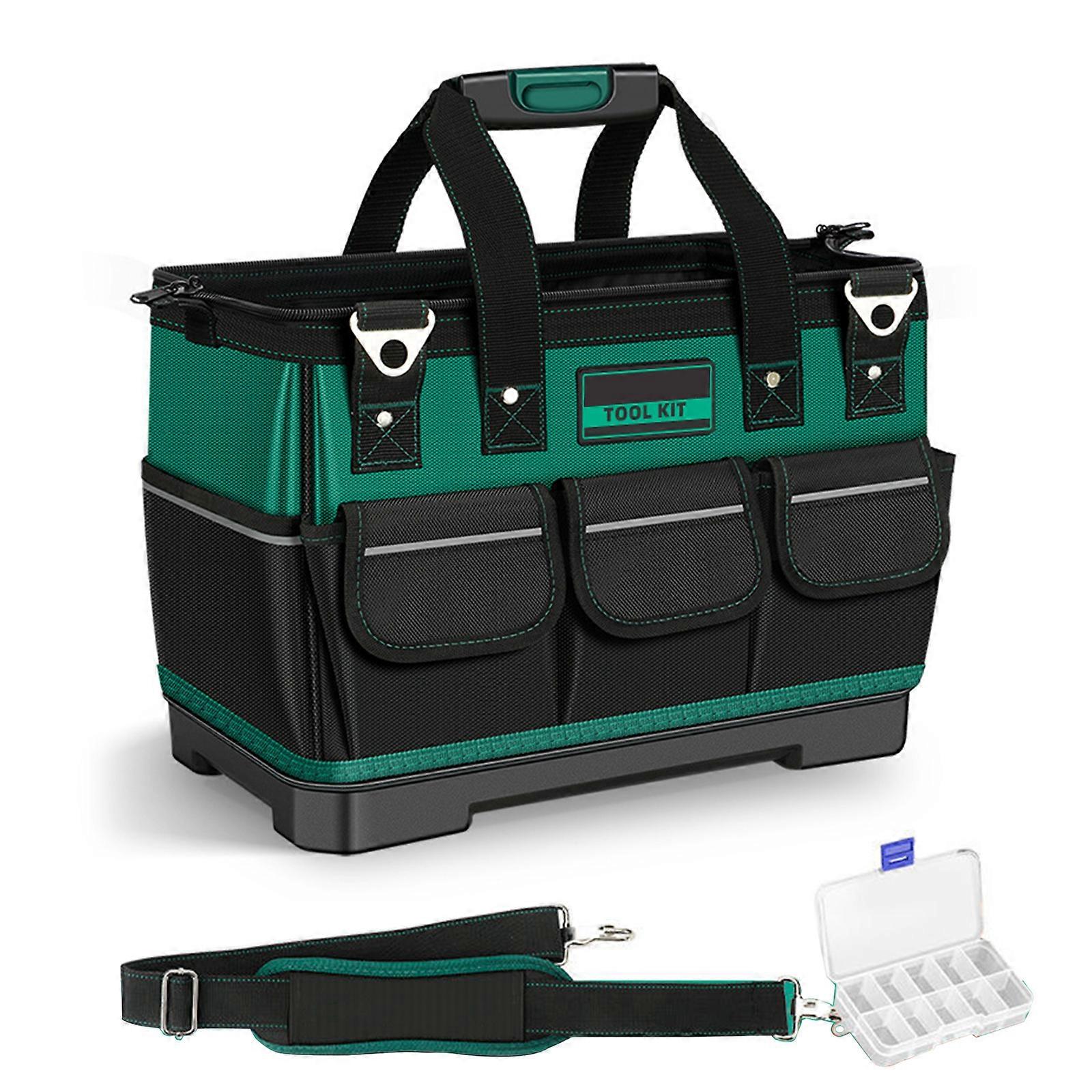 16/18/20/23in Heavy Duty Tool Bag Large Capacity Tool StorageBag with Wide Mouth and Adjustable Shoulder Strap for Men