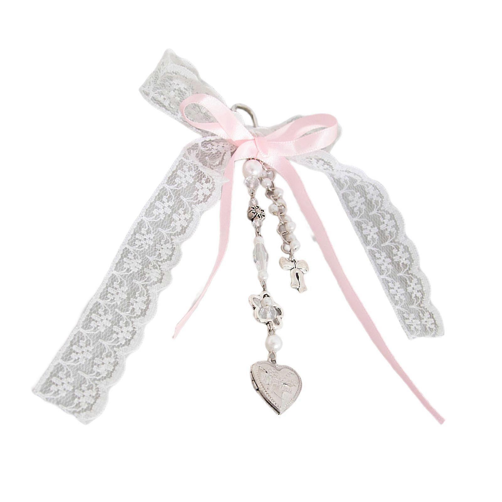 Bowknot Heart Adornment for Keyring and Phone Fashionable Butterfly Knot Key Chain Bowtie Charm Keyring Ornament