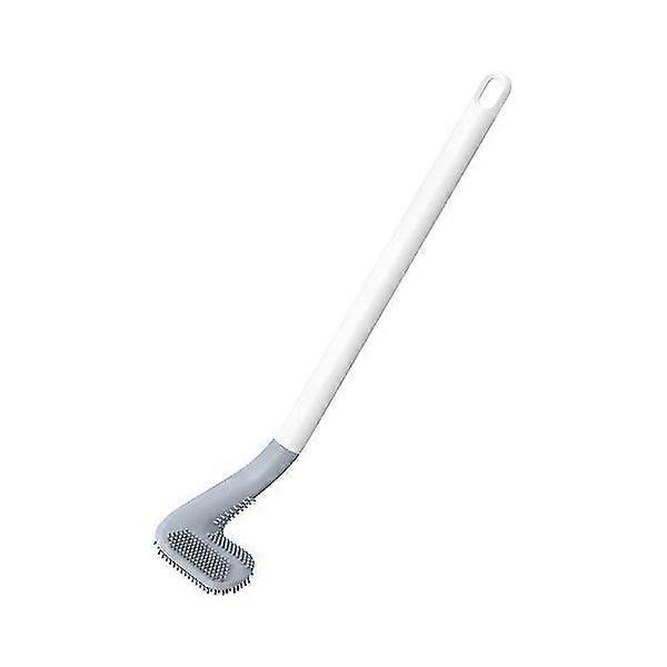 Durable Toilet Brush with Ergonomic Handle and Effective Bristles for Efficient Bathroom Cleaning - White, PP and TPR Material